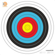  Archery COLOR Target Faces -  Official World Archery FITA 80