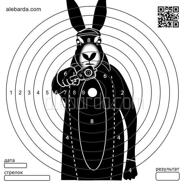 Мішень для плинкинга №5К - Кролик изображение 1