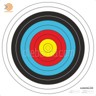  Archery COLOR Target Faces -  Official World Archery FITA 40